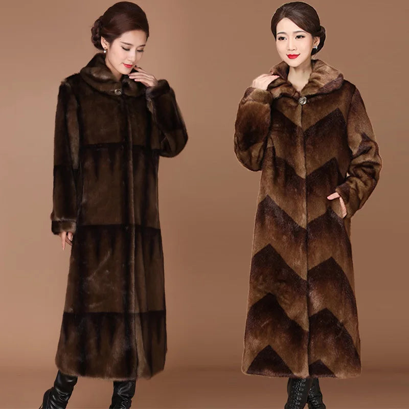 Cheap Price Women Jacket Women's Winter Coat 2022 Fur Mink Fur Thick Winter High Street Other Slim Real Fur Woman Jackets