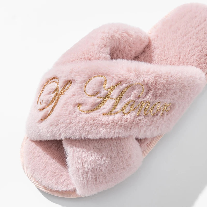 Personalize Custom Slipper Bride Slippers Hen Party Favor Bride Bridesmaid Slippers Set Woman Wedding Team Bride Slipper